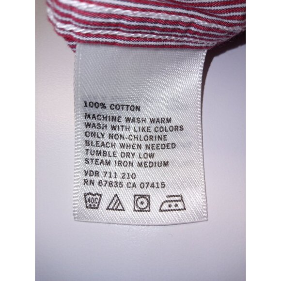 Nautica Men's Red/White Casual Button Down Shirt Size Large - Picture 4 of 4